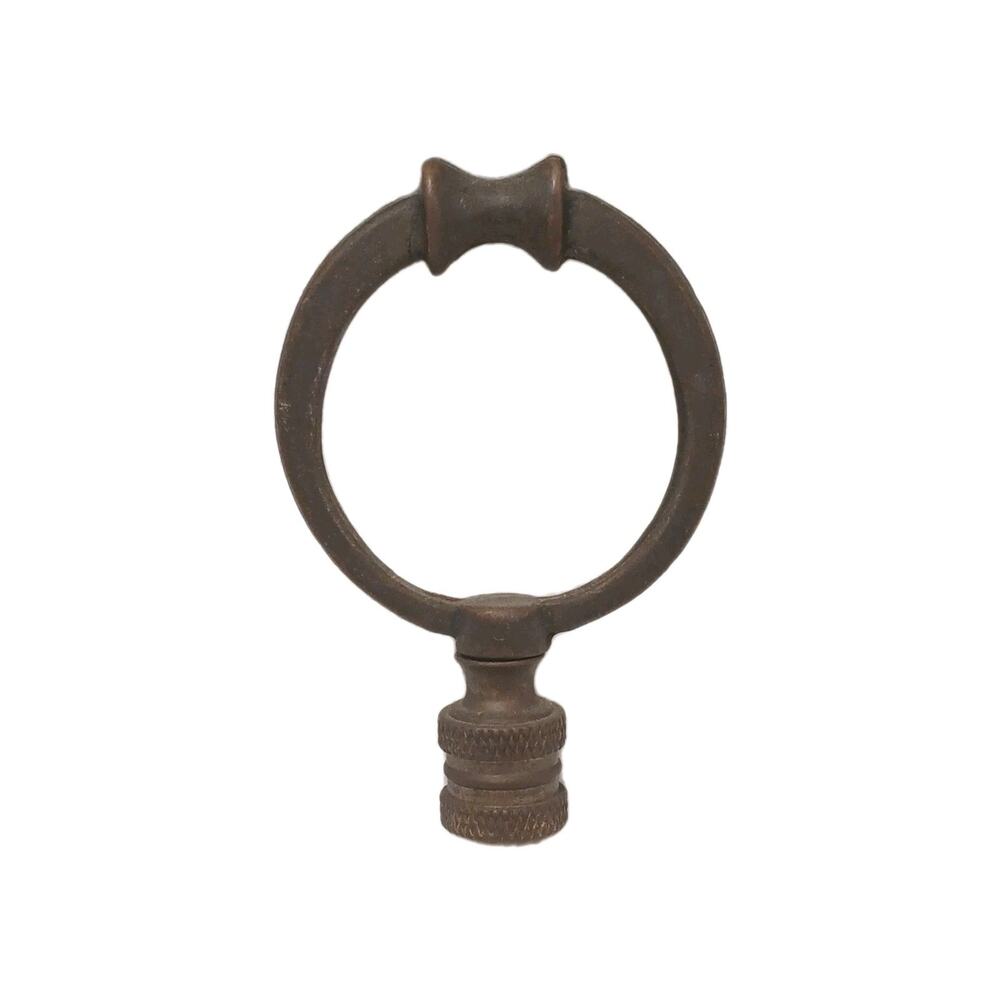 Old World European Style Brass Tone‎ Circle Finial for Lampshade Equestrian Dark